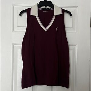 RLX Ralph Lauren Golf Tennis Women’s Sleeveless V-Neck Polo Shirt
